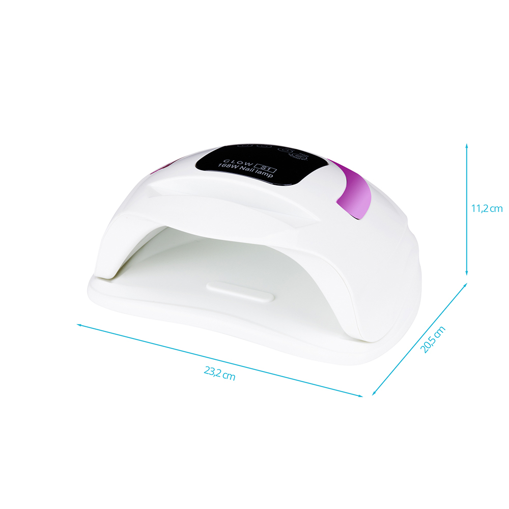 LED / UV nagellampa Glow S1 168W rosa