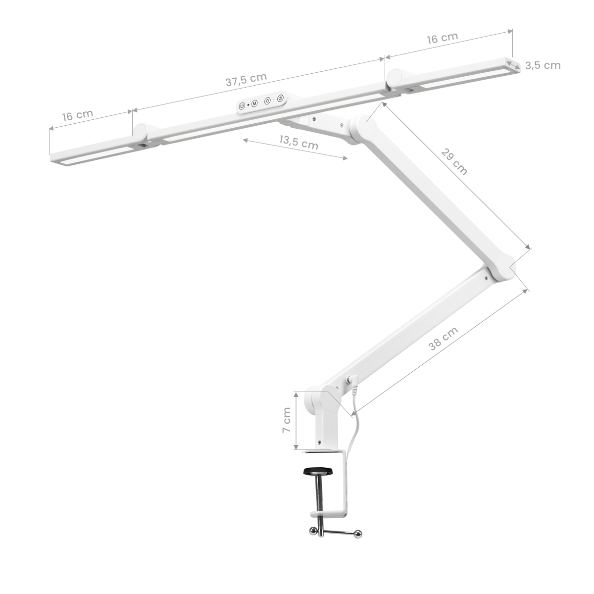 Arbetslampa / bordslampa GLOW L03 24W vit