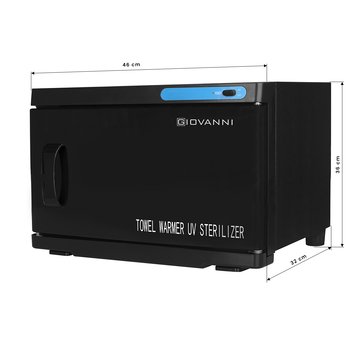 Handduksvärmare med UV-C sterilisator 16L svart