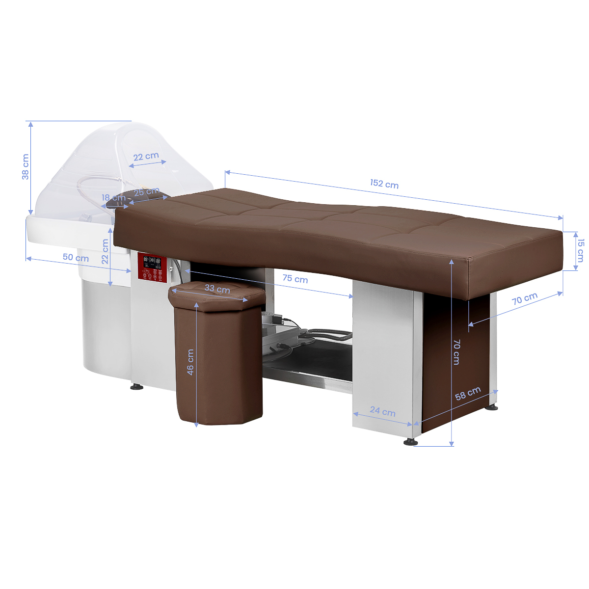 Schamponering / spabänk HAIR SYSTEM HEAD SPA 017 brun
