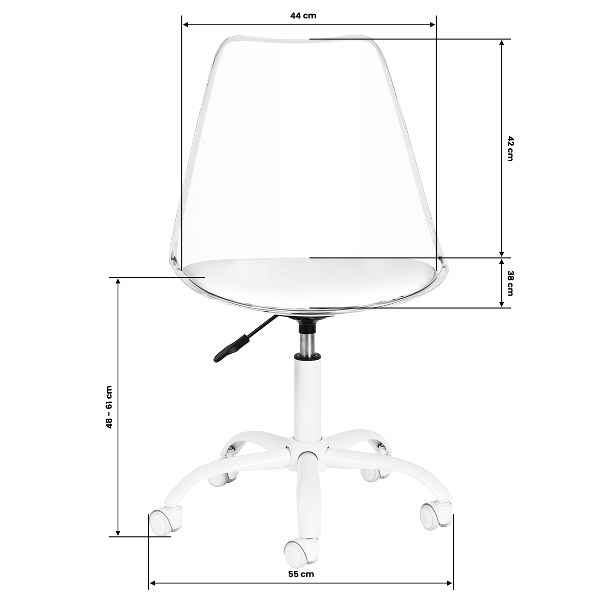 Arbetsstol / kundstol GHOST Clear