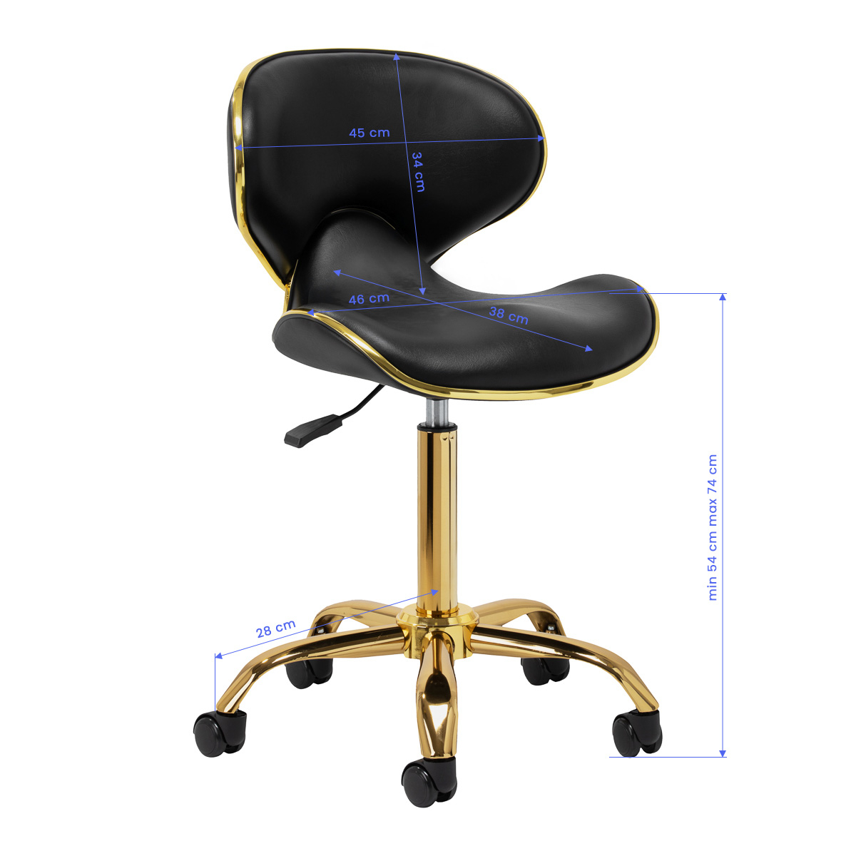 Arbetsstol / kundstol GABBIANO Q-4599G svart