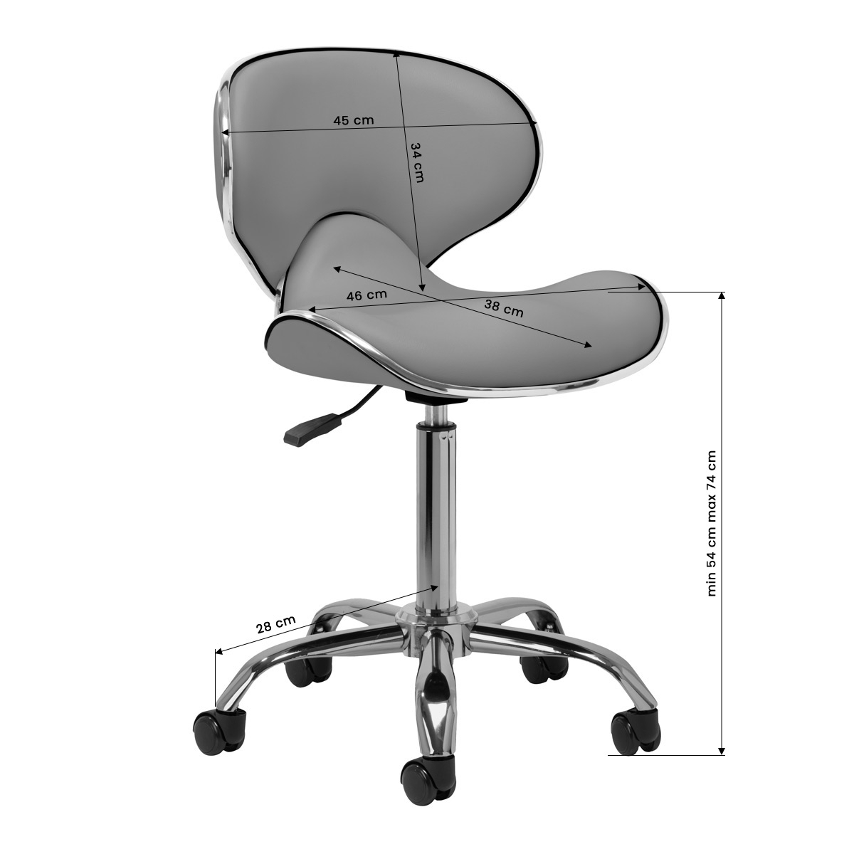 Arbetsstol / kundstol GABBIANO Q-4599 grå