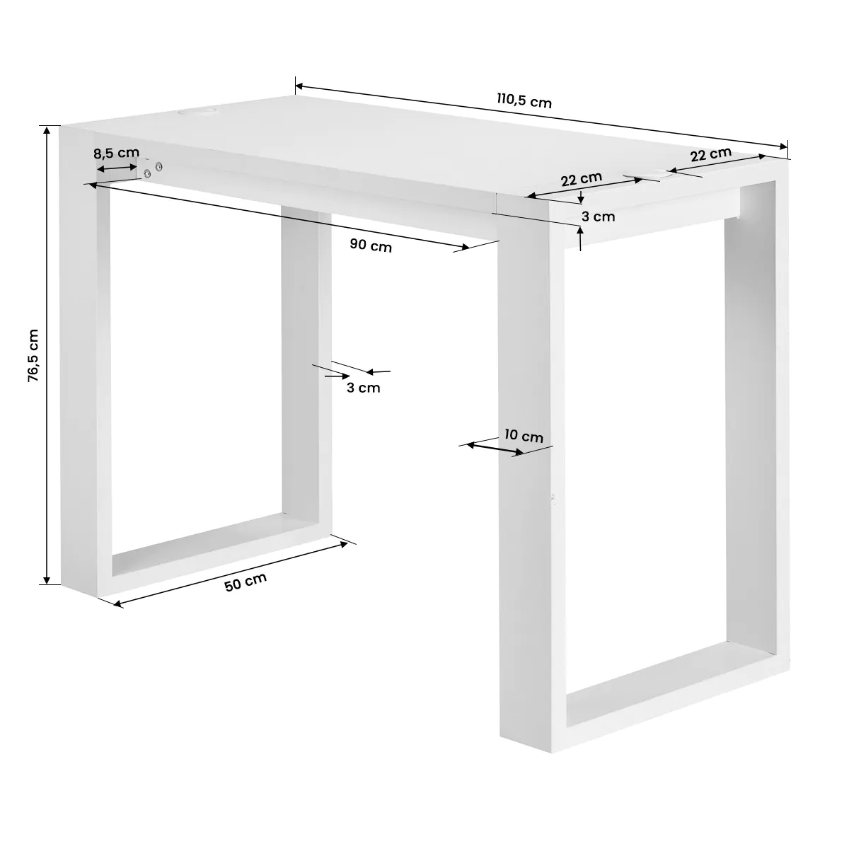 Manikyrbord G031 vit