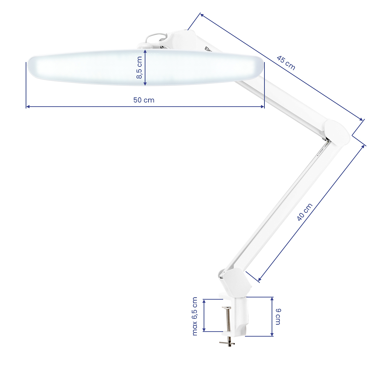 Arbetslampa / bordslampa ELEGANTE LED vit