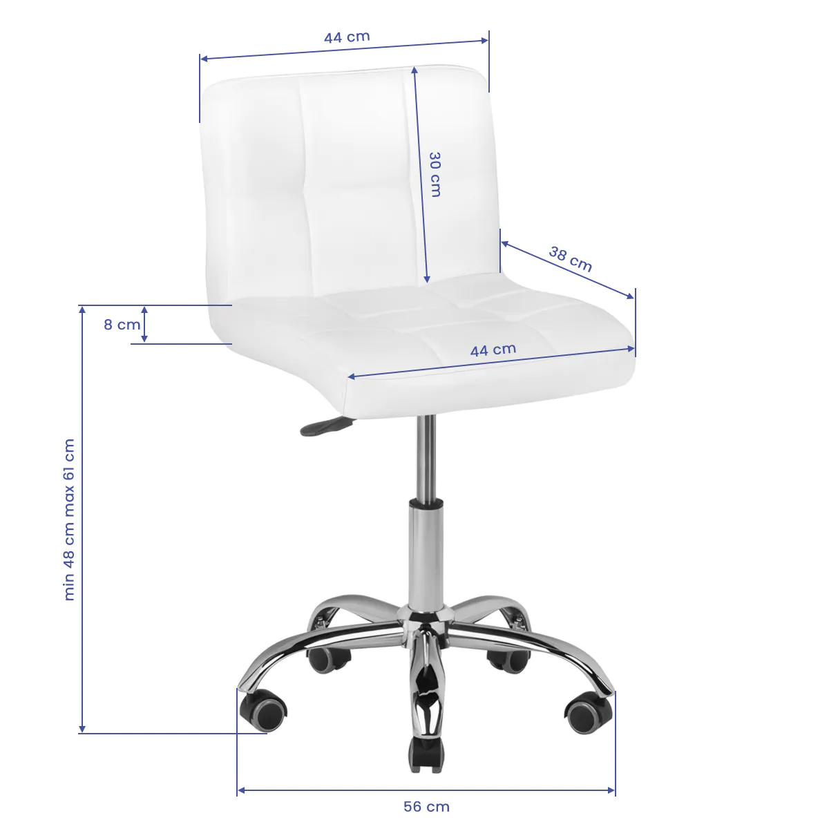 Arbetsstol / kundstol A-5299 vit